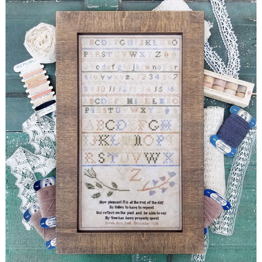 Hello from Liz Mathews ~ A Pleasant Sampler Reproduction Pattern