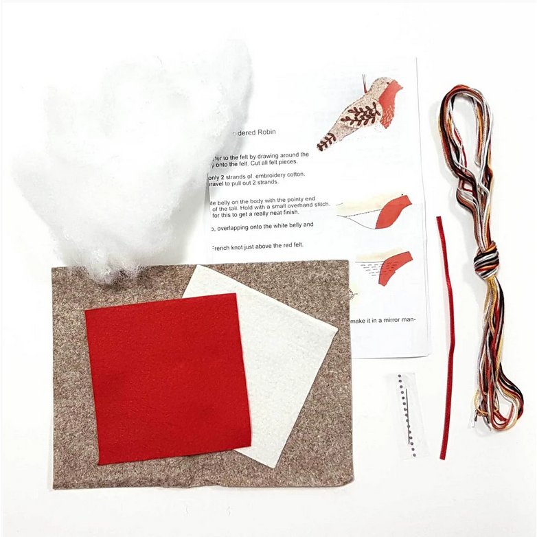 Corrine Lapierre | Mini Felt Craft Kit - Embroidered Robin