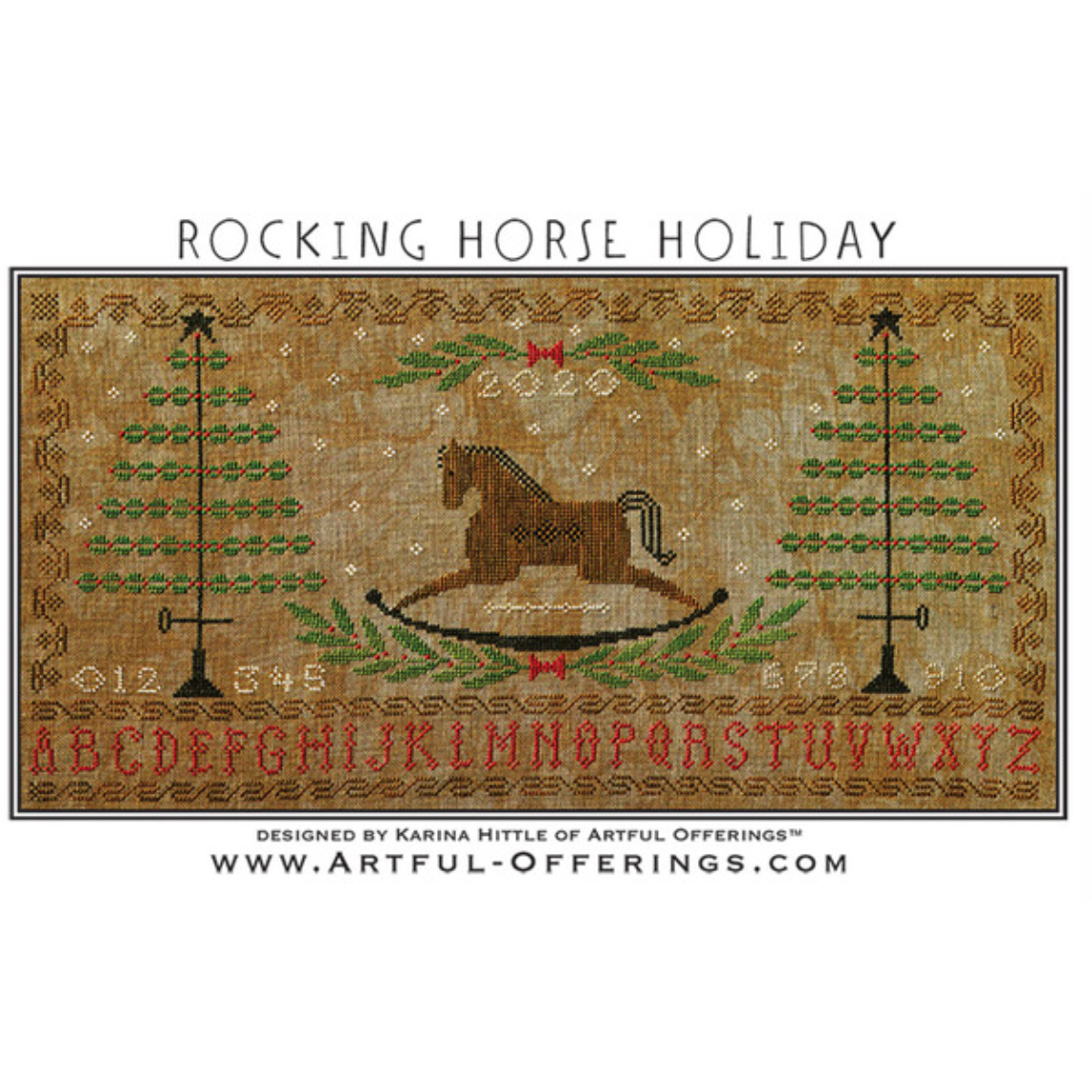 Artul Offerings ~ Rocking Horse Holiday Pattern