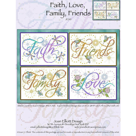 Faith, Love, Family, Friends Pattern