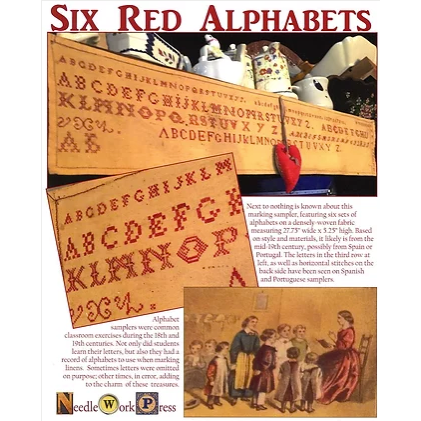 NeedleWorkPress ~ Six Red Alphabets Pattern