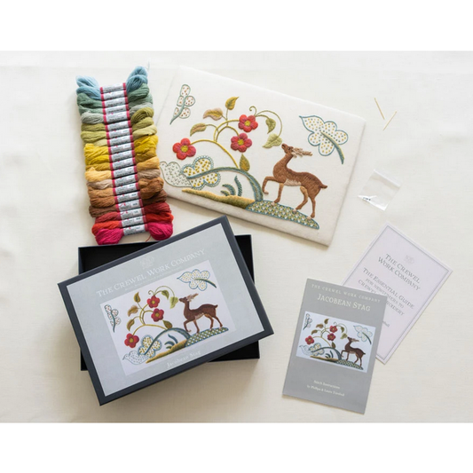 The Crewel Work Company | Jacobean Stag Crewel Embroidery Kit