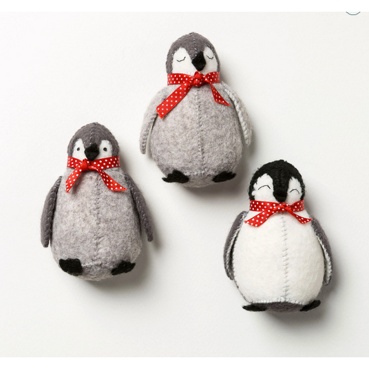 Corrine Lapierre ~ Wool Felt Craft Kit ~ Baby Penguins