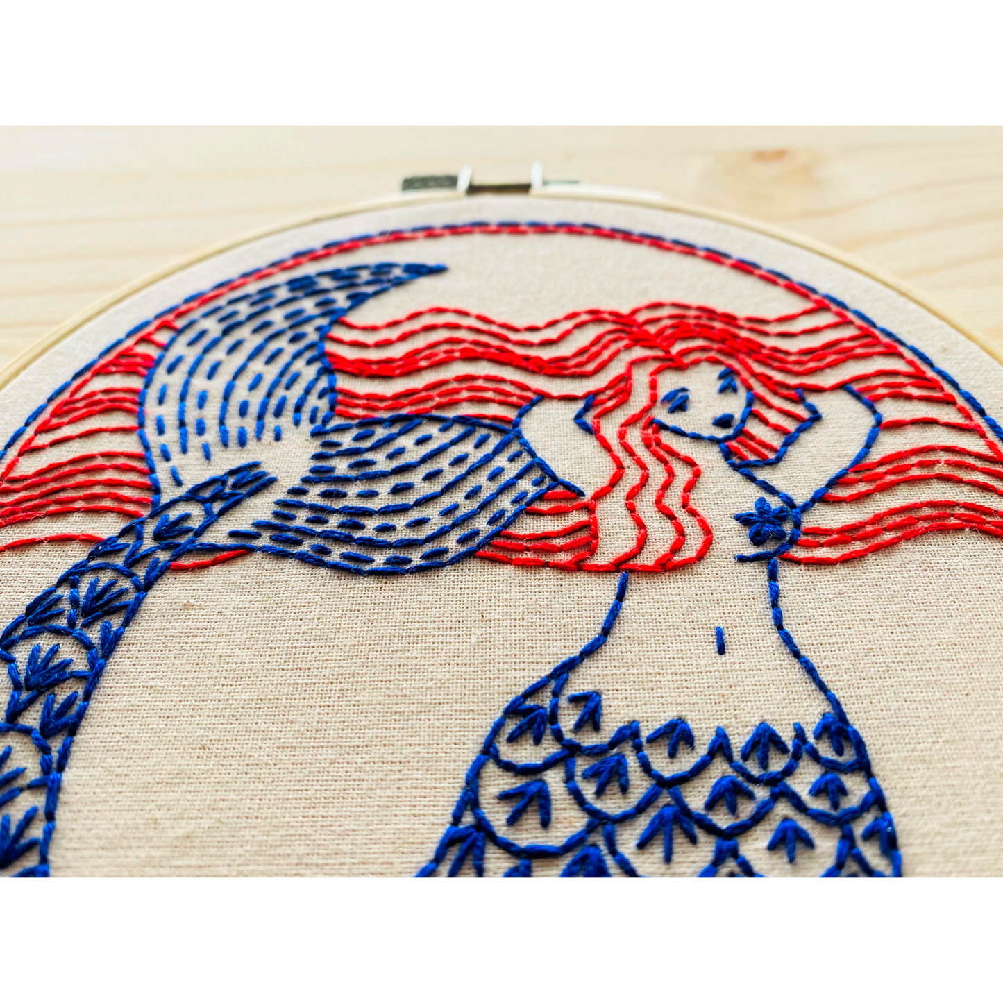 Hook, Line & Tinker ~ Mermaid Hair Don't Care Embroidery Kit