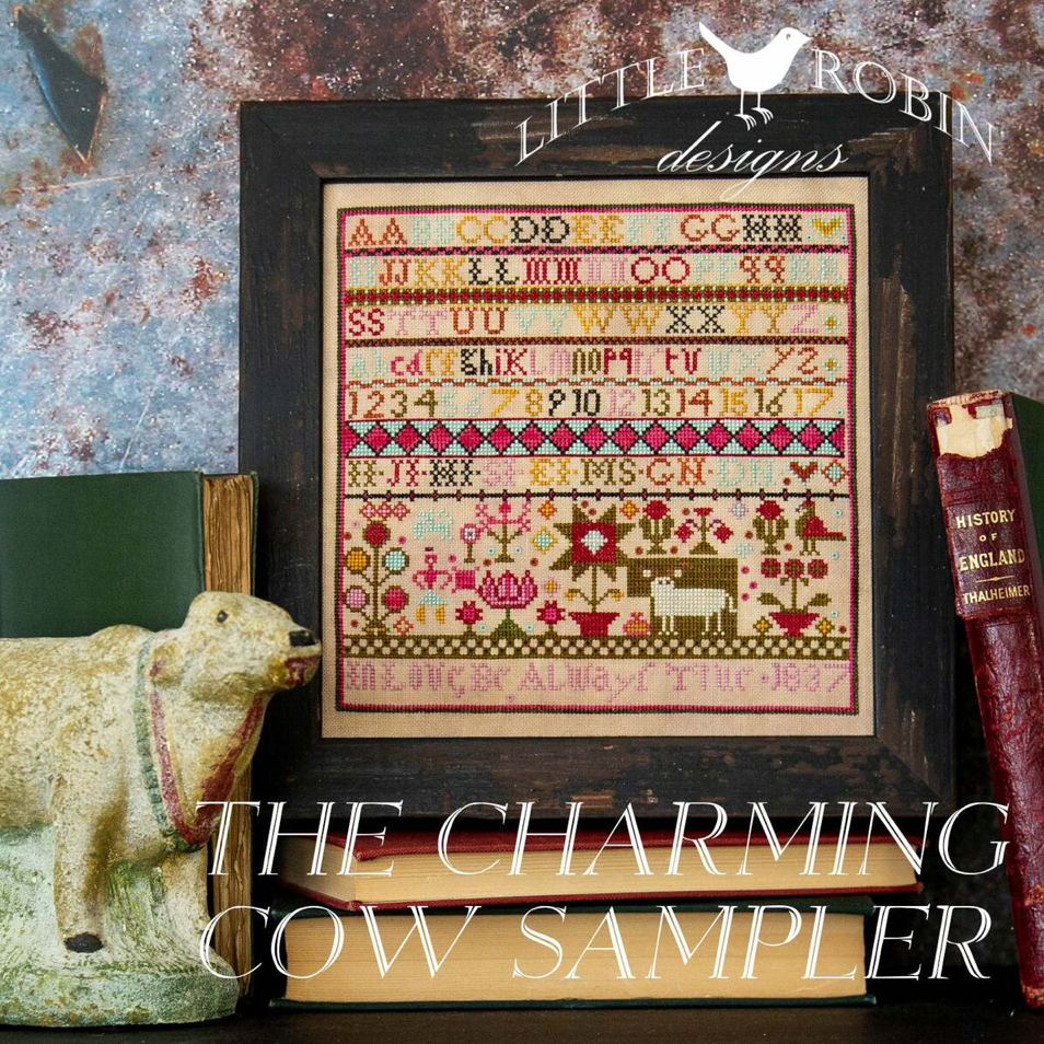 Little Robin Designs ~ The Charming Cow Sampler Pattern