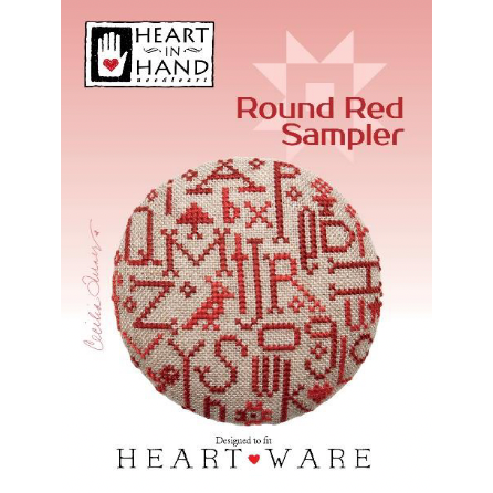 Heart in Hand ~ Round Red Sampler Pattern