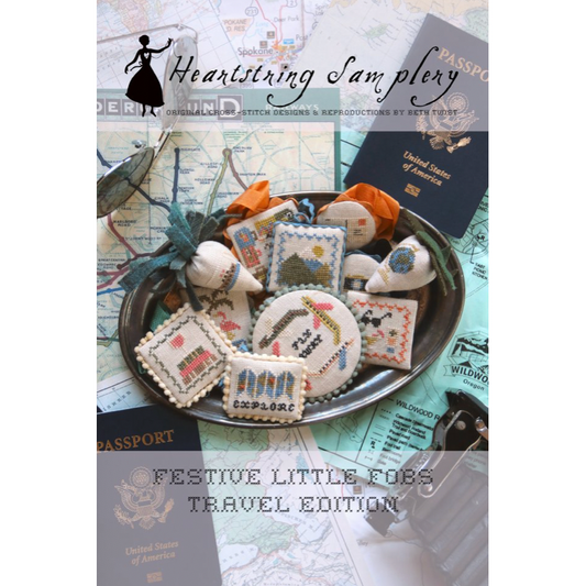 Heartstring Samplery ~ Festive Little Fobs Travel Edition Pattern