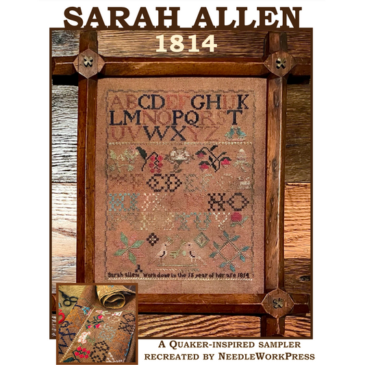 NeedleWorkPress ~ Sarah Allen 1814 Sampler Pattern Market 2022