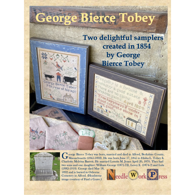 NeedleWorkPress ~ George Bierce Tobey Sampler Pattern Market 2022