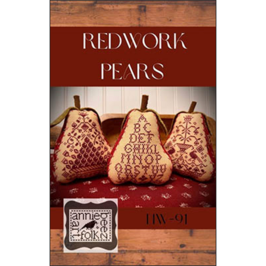 Annie Beez ~ Redwork Pears Pattern
