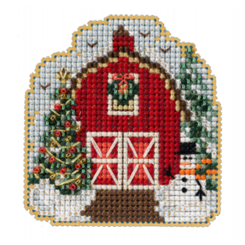 Mill Hill Winter Holiday 2022 ~ Winter Barn Tree Cross Stitch Kit