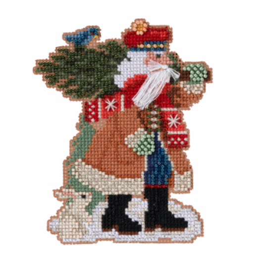 Mill Hill Timberline Santas ~ Douglas Fir Santa Cross Stitch Kit