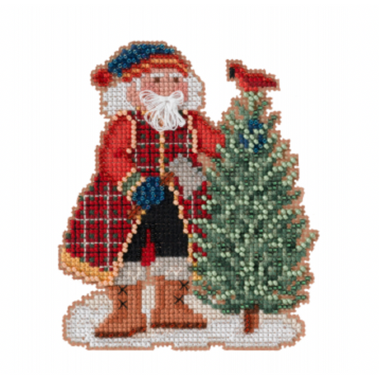 Mill Hill Timberline Santas ~ Scotch Pine Santa Cross Stitch Kit