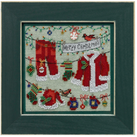 Mill Hill Buttons & Beads Winter 2022 ~ Santa's Clothesline Cross Stitch Kit