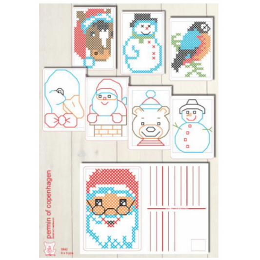 Childrens Christmas Cross Stitch Punch Cards