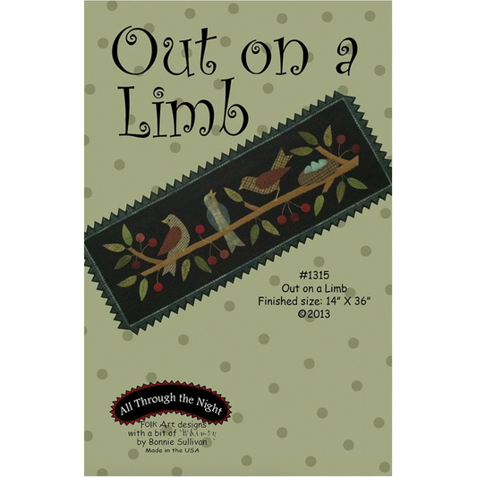 All Through the Night ~ Out on a Limb Wool Applique Pattern