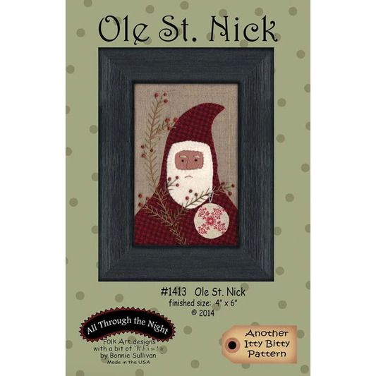 All Through the Night ~ Ole St. Nick Applique Pattern