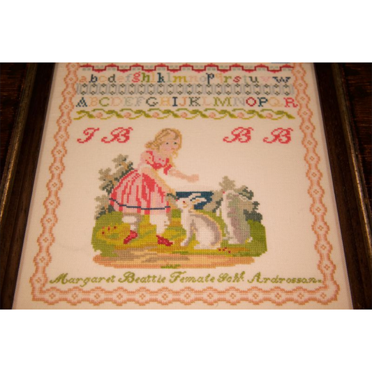 Hands Across The Sea ~ Margaret Beattie 1866 Sampler Pattern Printed Booklet