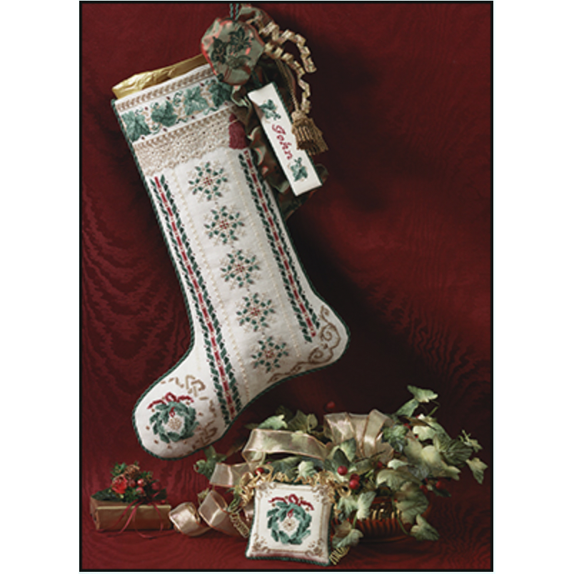 Just Nan ~ Yuletide Ivy Christmas Stocking Pattern