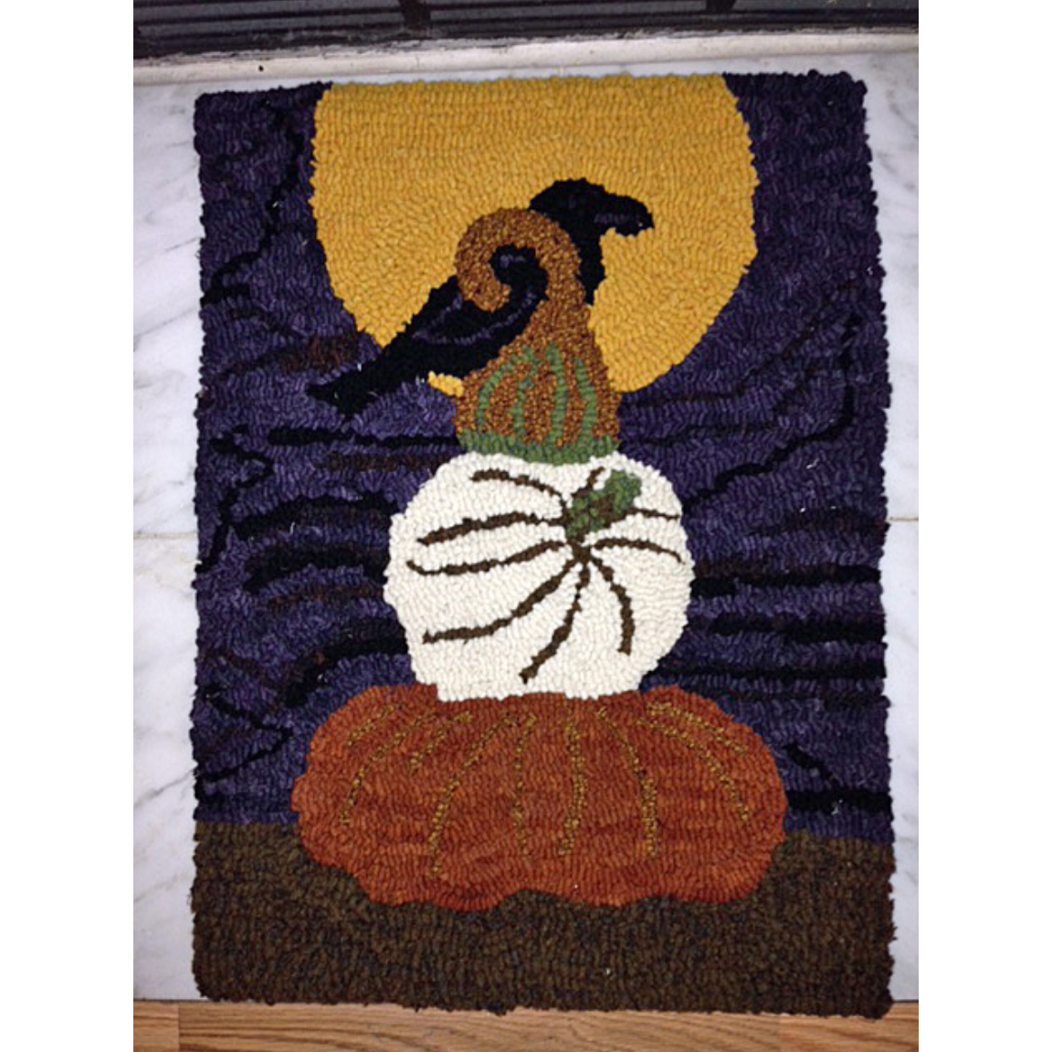 Meetinghouse Hill Designs ~ Autumn's Perch Rug Hooking Pattern (Monks Cloth)