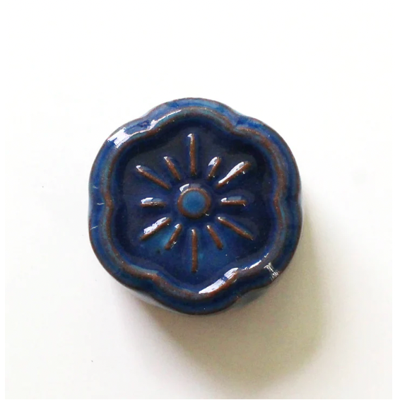 Awaji Kawara Magnetic Needle Minder with Polisher ~ Blue