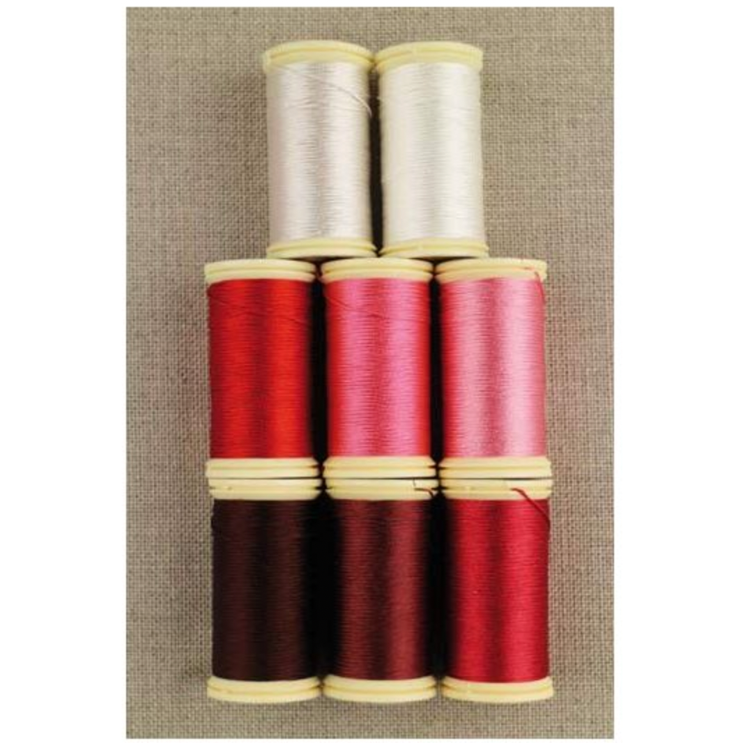 Sajou Box of 8 Cotton Thread Spools - Shocking Pink