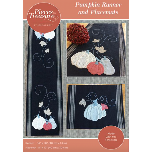Pieces to Treasure ~ Pumpkin Runner and Placemats Applique Pattern