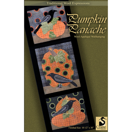 Crane Design ~ Pumpkin Panache Wool Applique Pattern