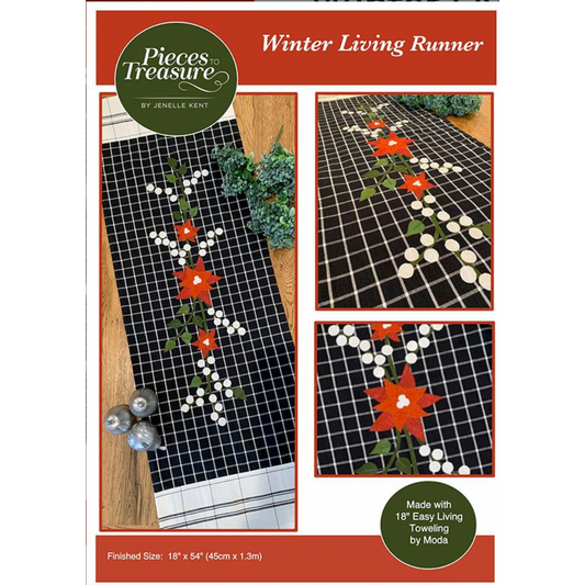 Pieces to Treasure ~ Winter Living Runner Applique Pattern or Kit