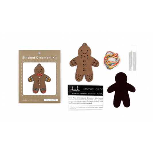 Kiriki Press | Gingerbread Kid Stitched Ornament Kit