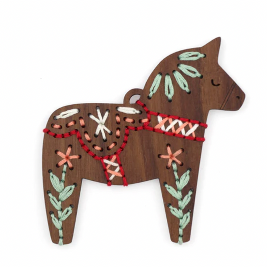 Kiriki Press ~ Dala Horse Stitched Ornament Kit