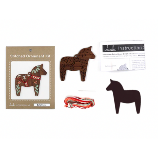 Kiriki Press ~ Dala Horse Stitched Ornament Kit