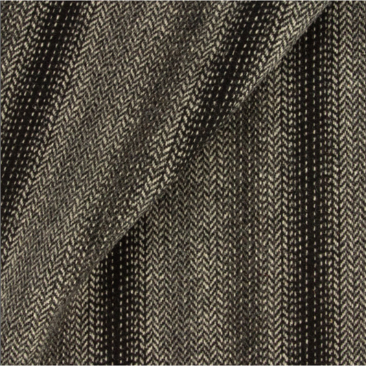 Dorr Mill ~ #1722 Black, Grey & White Ombre Wool Fabric