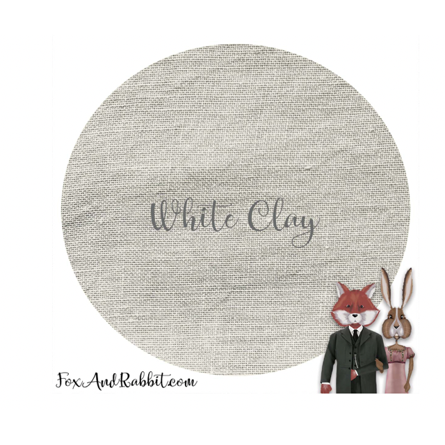 Fox & Rabbit | 46 ct. White Clay Bristol Linen
