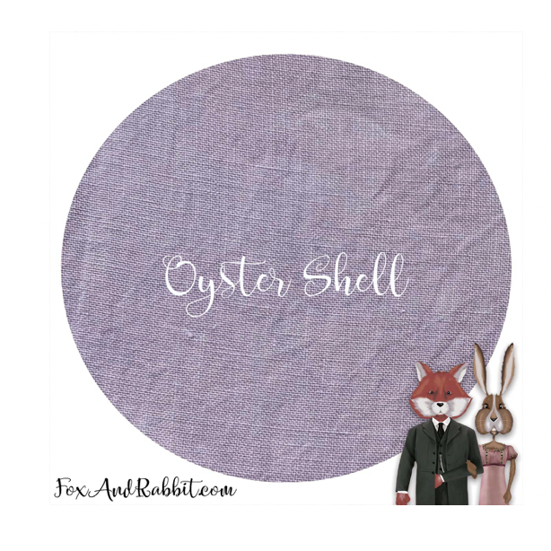 Fox & Rabbit ~ 32 ct. Oyster Shell Belfast Linen