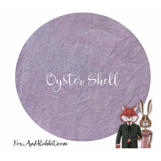 Fox & Rabbit ~ 36 ct. Oyster Shell Edinburgh Linen