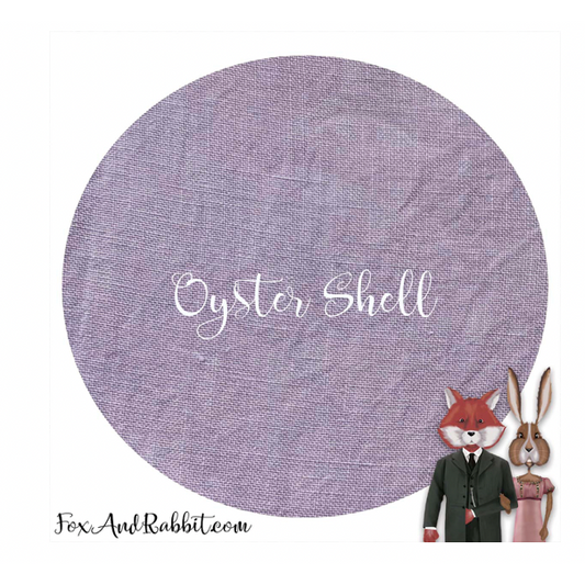 Fox & Rabbit ~ 46 ct. Oyster Shell Bristol Linen