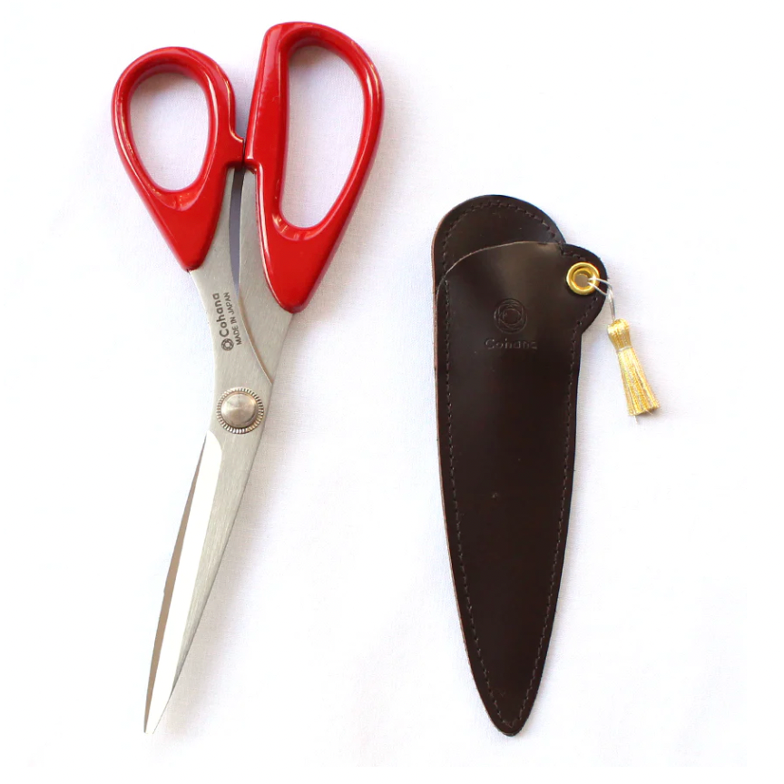 Cohana Sewing Shears with Lacquered Handles ~ Vermillion