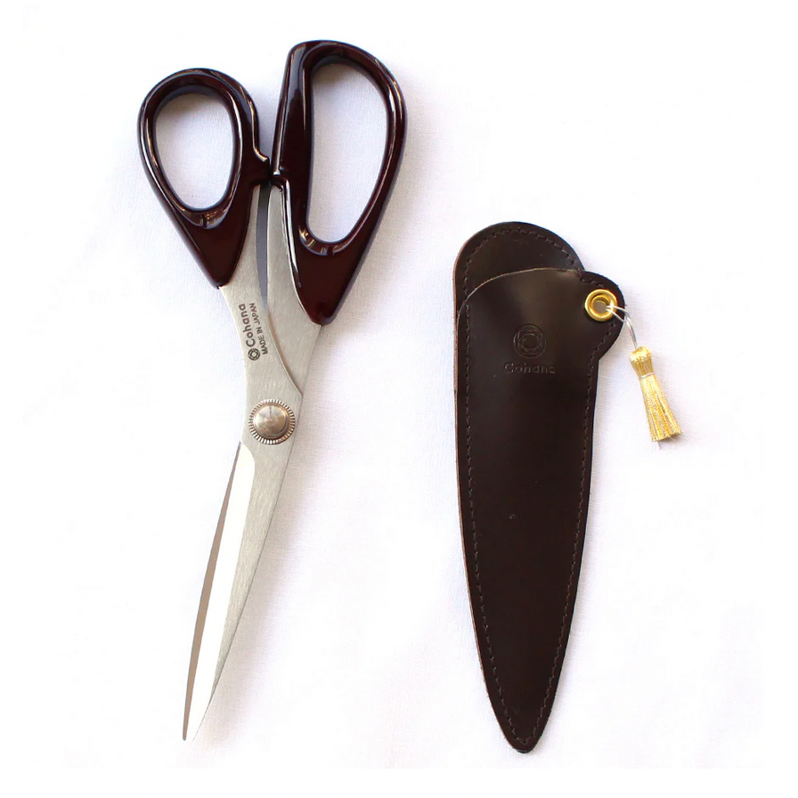 Cohana Sewing Shears with Lacquered Handles ~ Burnt Sienna