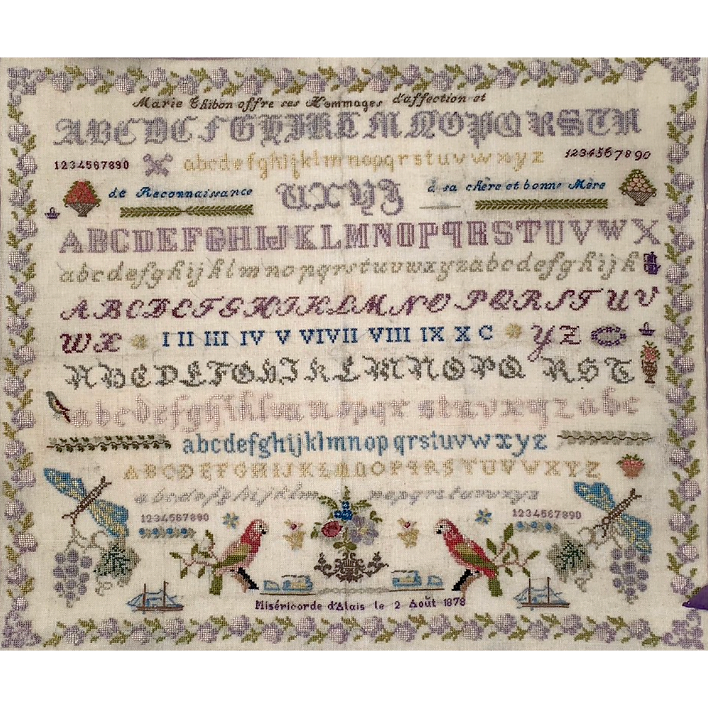 Reflets de Soie ~ Marie Thibon 1878 Sampler Pattern