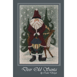 Crane Design ~ Deer Old Santa Punch Needle Pattern