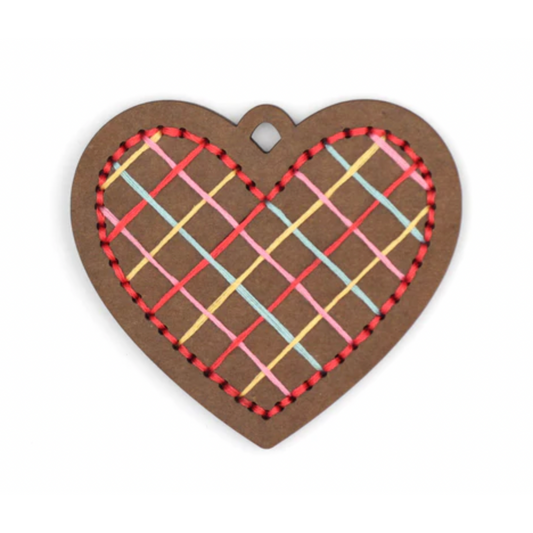 Kiriki Press ~ Gingerbread Heart Stitched Ornament Kit