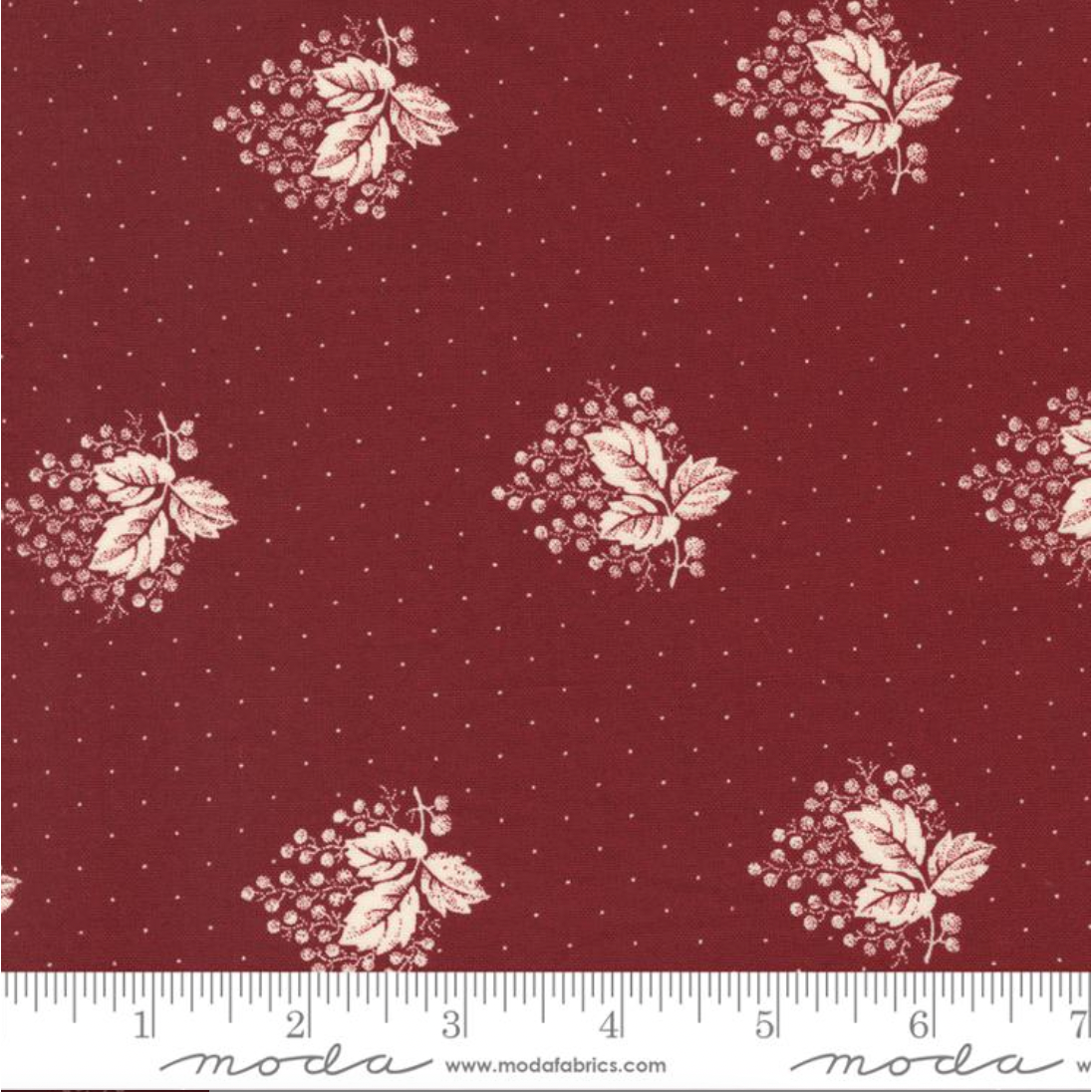 Red and White Gatherings ~ Leaf Spray Burgundy 49192 15