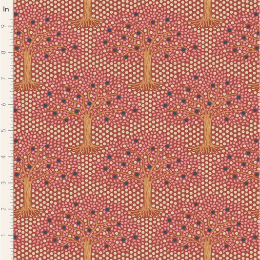 Tilda Fabrics ~ Hometown Applegarden Rust TIL100465