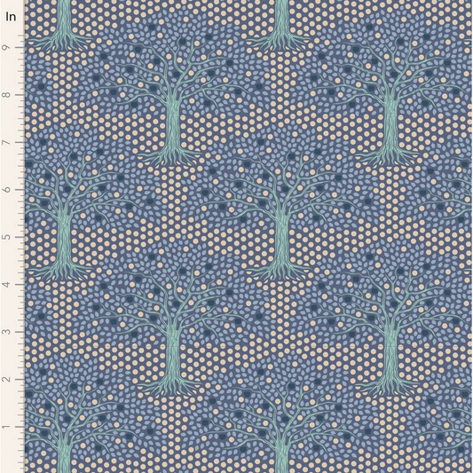 Tilda Fabrics ~ Hometown Applegarden Blue TIL100468