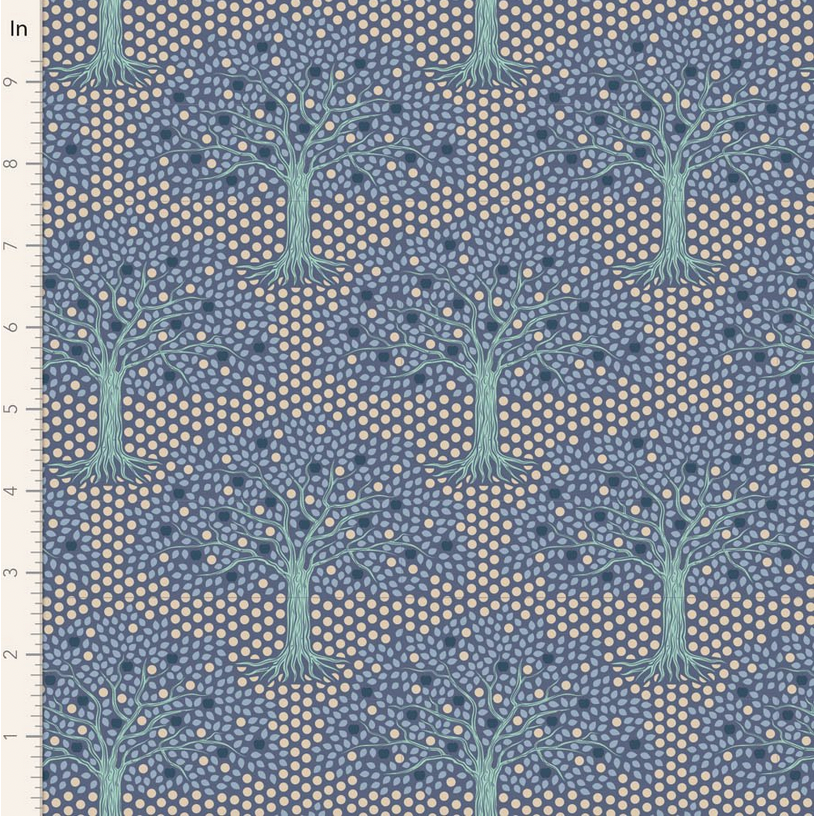 Tilda Fabrics ~ Hometown Applegarden Blue TIL100468