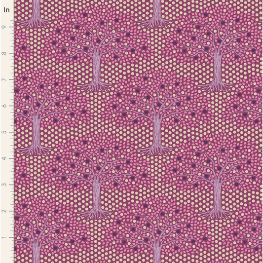 Tilda Fabrics ~ Hometown Applegarden Plum TIL100471
