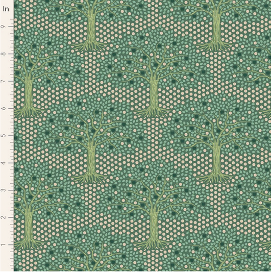 Tilda Fabrics ~ Hometown Applegarden Pine TIL100480