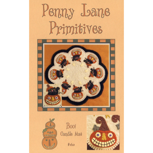 Penny Lane Primitives ~ Boo! Candle Mat Pattern