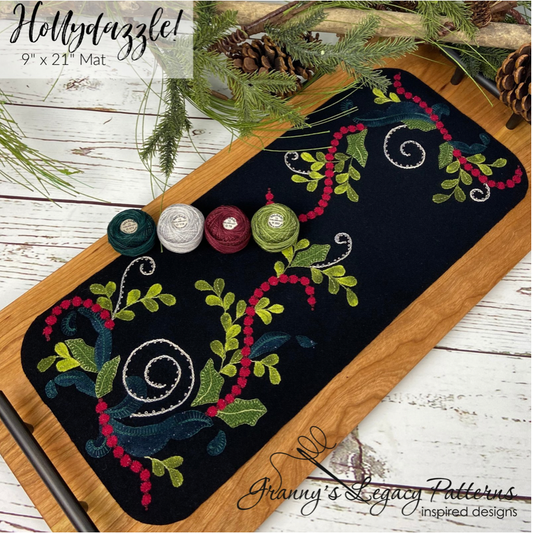 Granny's Legacy Patterns ~ Hollydazzle! Applique Pattern